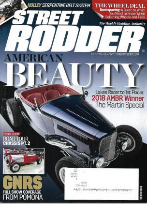 STREET RODDER 2018 JULY - MARTIN SPCL, CHASSIS PT 2, '55 CHEVY 210,'66 LINCOLN
